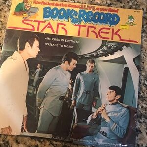 🪐VINTAGE STAR TREK Book & Record Set